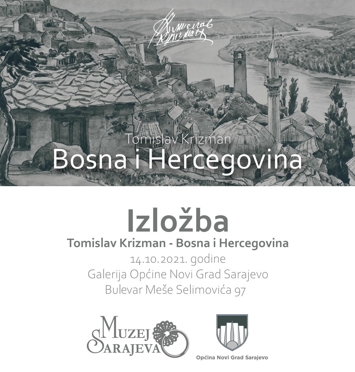 Izložba Tomislav Krizman – Bosna i Hercegovina u Galeriji Općine Novi Grad